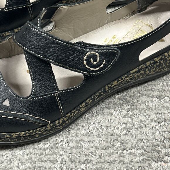 Rieker Daisy Shoes Women's 39 US 8 Mary Jane Antistress Leather Black Strappy - Picture 2 of 10